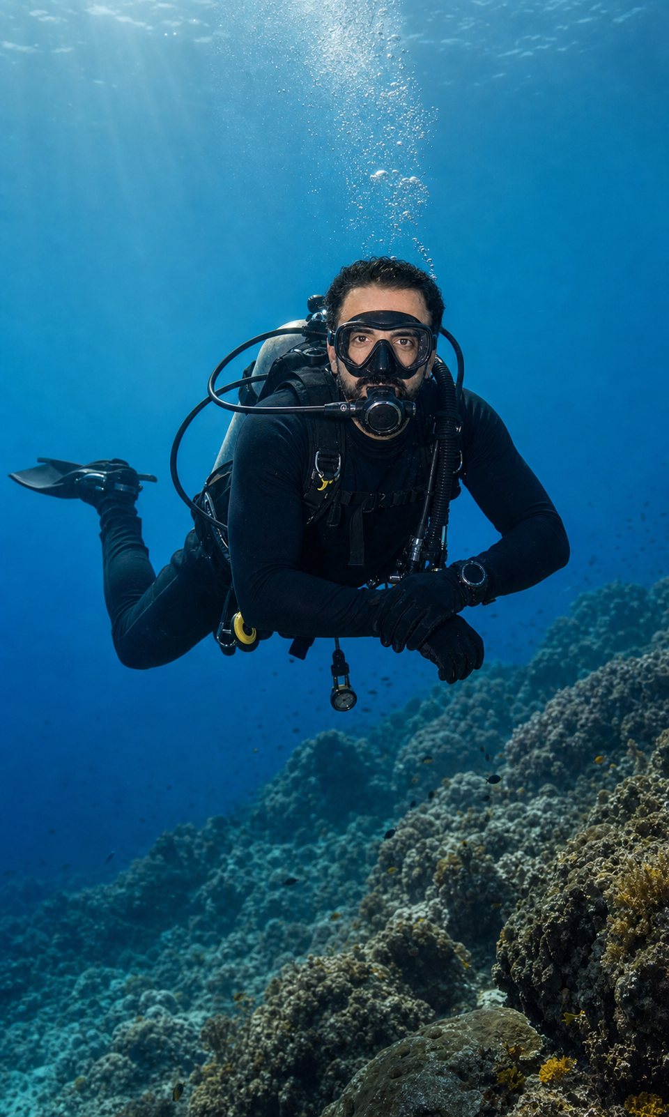 Servet Namlı scuba diving underwater