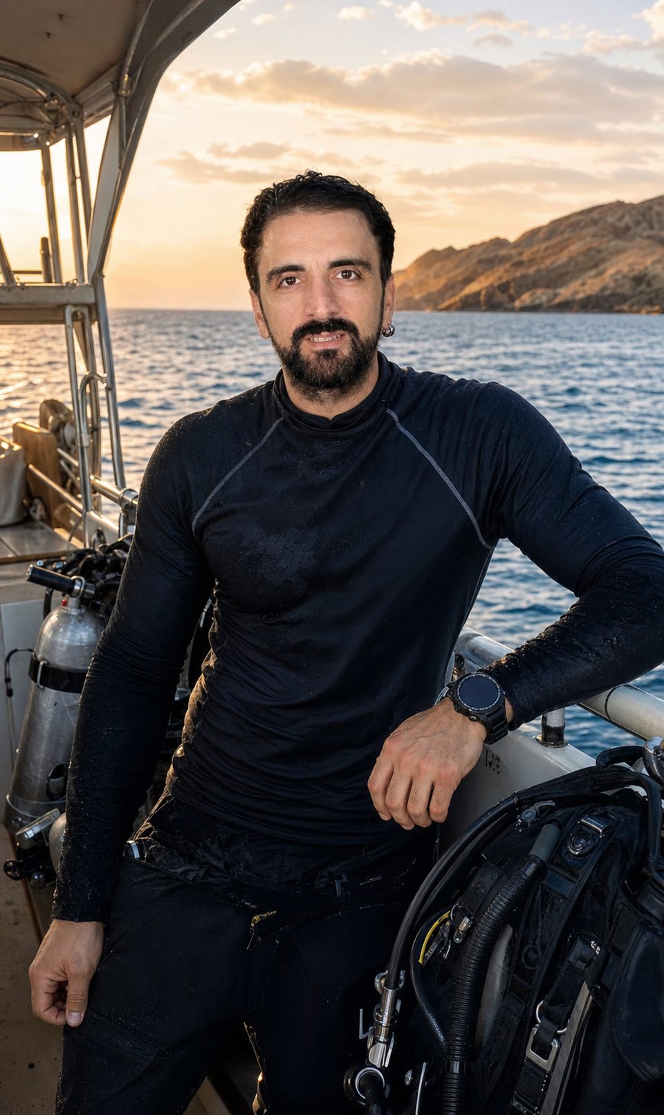 Servet Namlı after a dive